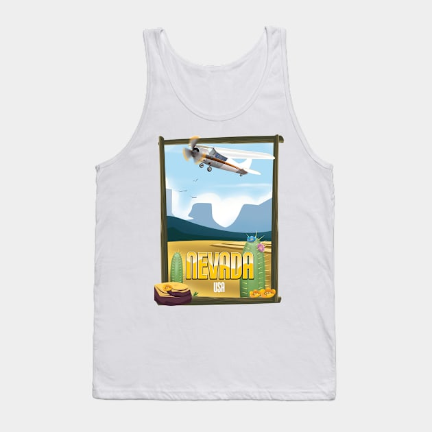 Nevada USA vintage travel poster Tank Top by nickemporium1